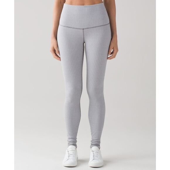 Lululemon Wunder Under Pant Legging Heathered White Slate Size: 6 - Picture 1 of 9